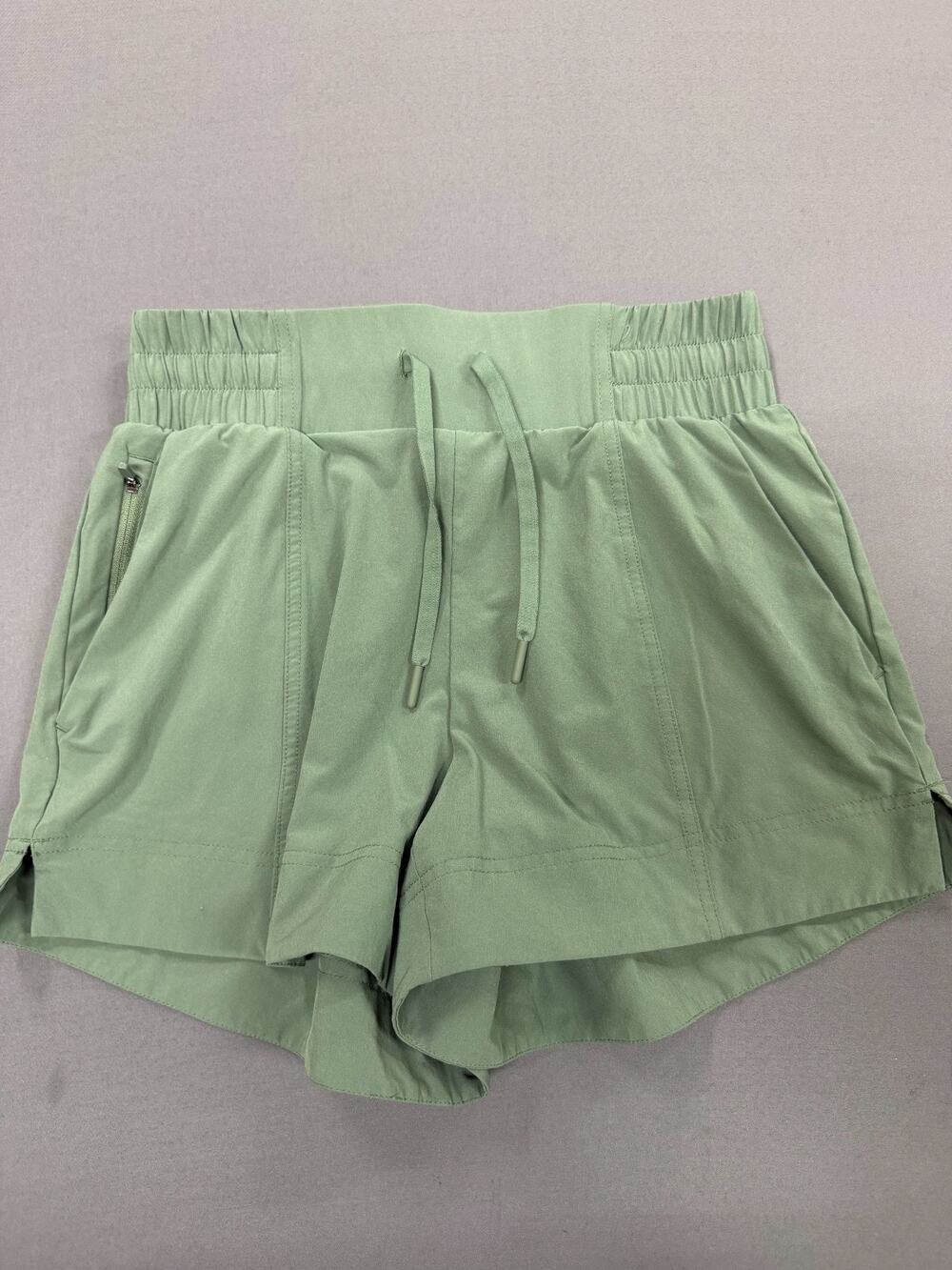 All In Motion Women's XS 3" Running Shorts green Woven Mid Rise Athletic Workout